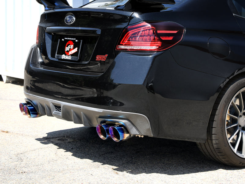 aFe Subaru WRX/STi 15-21 H4-2.0/2.5L Takeda 3in to 2-1/2in Stnlss Cat-Back Exhaust w/ Blue Flame Tip