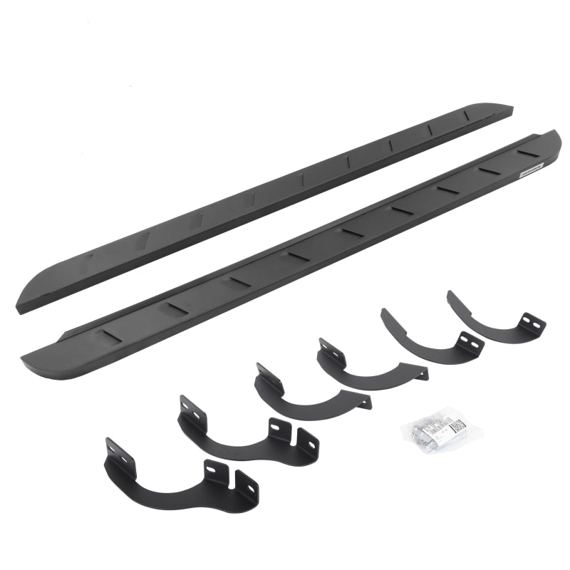 Go Rhino 14-22 Toyota 4Runner (No Ltd/Nghtshd) RB10 Slim Running Boards Kit (w/Brackets) - Tex. Blk