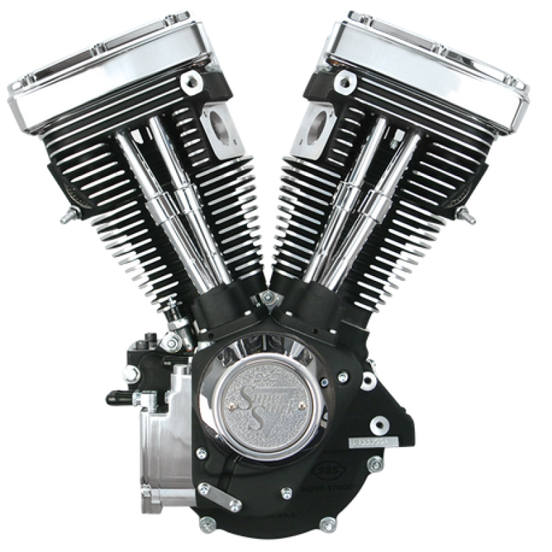 S&S Cycle 84-99 BT V80 Long Block Engine - Wrinkle Black