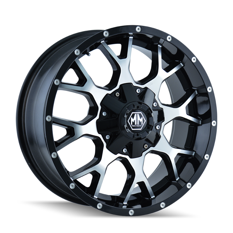 Mayhem 8015 Warrior 18x9 / 8x170 BP / -12mm Offset / mm Hub Gloss Black Machined Wheel