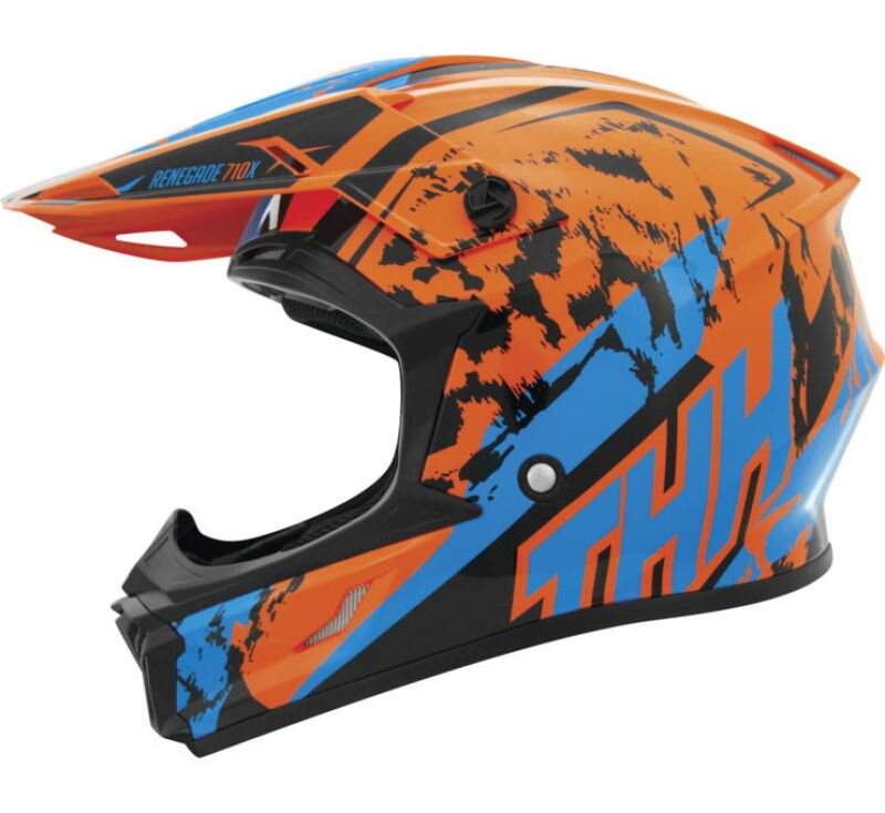 THH Helmets T710XR Renegade Orange/Blue Youth - Small