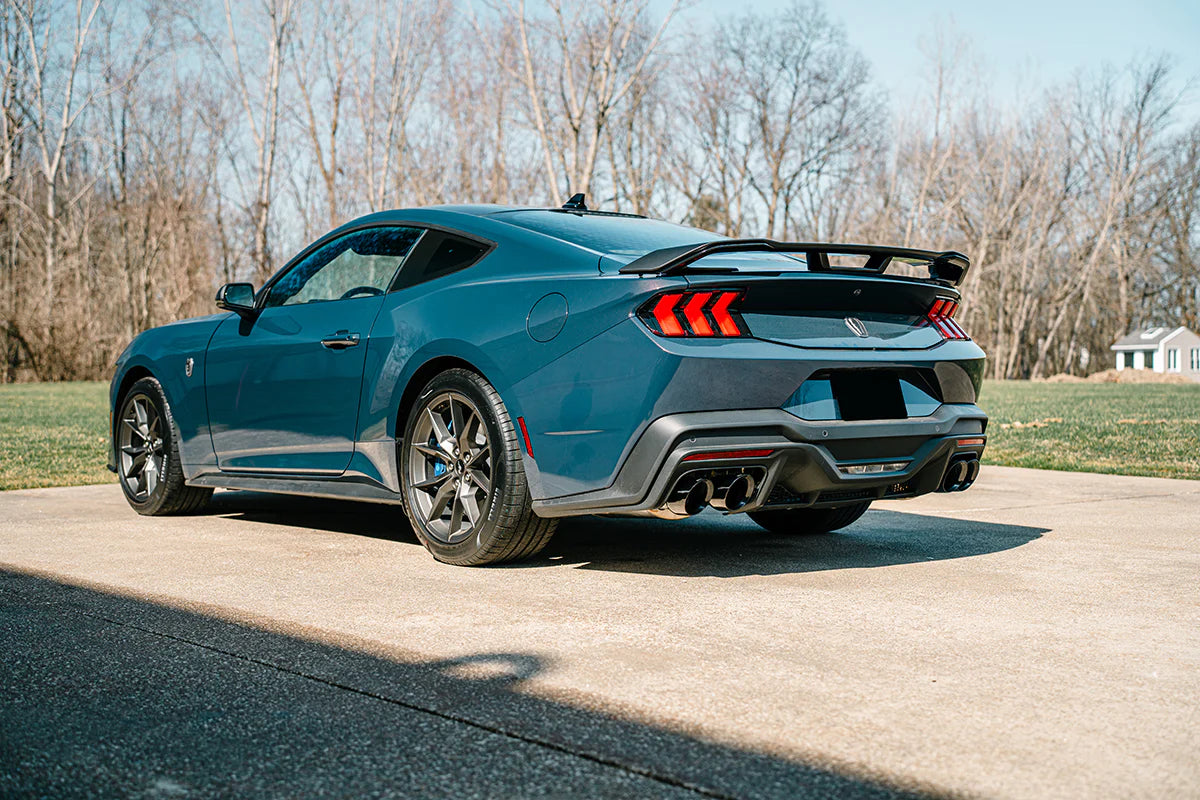 Corsa 24+ Ford Mustang Dark Horse 5.0L 3in Dual Rear Axle-Back w/Twin 4.5in Black PVD Slash Tips