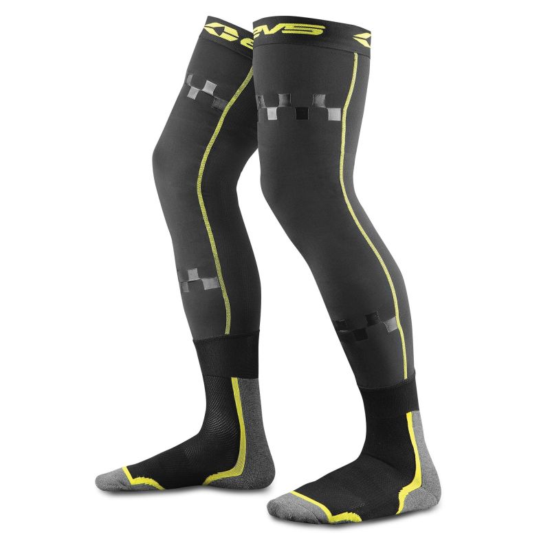 EVS Fusion Sock Combo Black/Hiviz - Youth