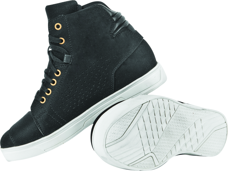 Speed and Strength Mad Dash Leather Shoes Black/White Womens Size - 8