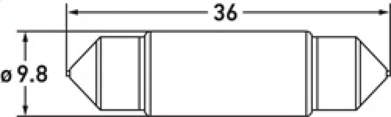 Hella LED 6418 12V 1W SV8.5-8 6.5K 36 SING Bulb
