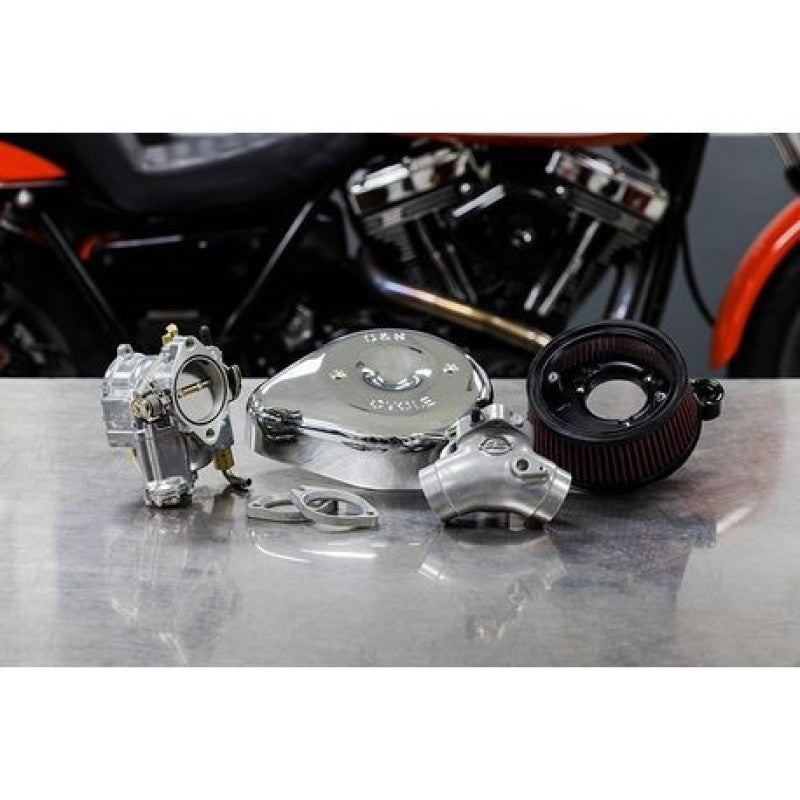 S&S Cycle 2006 BT Super E Carburetor & Stealth Air Cleaner Kit w/ Chrome Teardrop