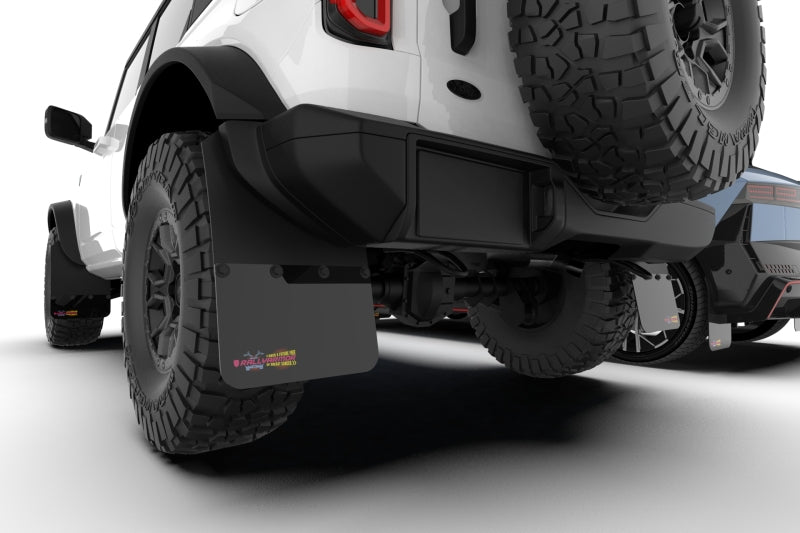 Rally Armor 21-25 Ford Bronco RR-ST Rock Rail-Steel Rear Bumper BCE Logo