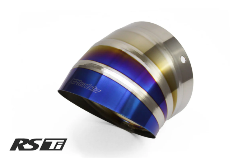 GReddy Burnt Titanium Turndown Tip 115mm Diameter 170mm Length (for Revolution RS / RS-TI / RS-Race)