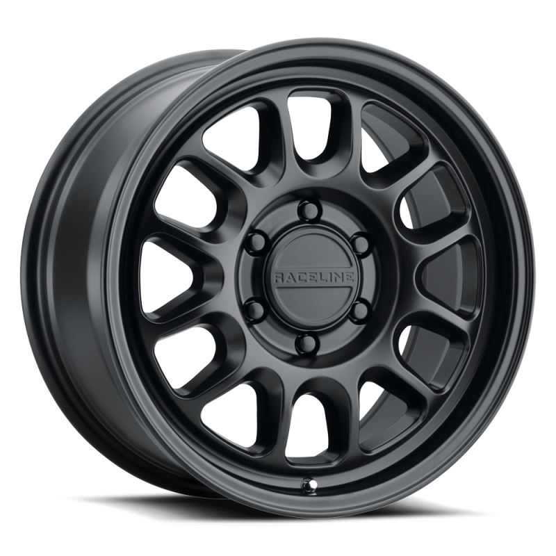 Raceline 958B Rogue 17x8.5in / 6X135 BP / 0mm Offset / 87.1mm Bore - Satin Black