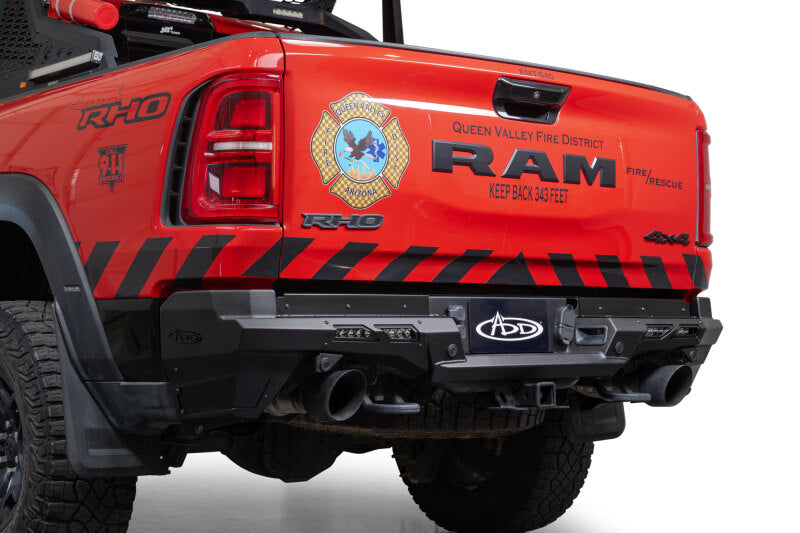 Addictive Desert Designs2025 Ram RHO Phantom Rear Bumper - Hammer Black Powder Coat
