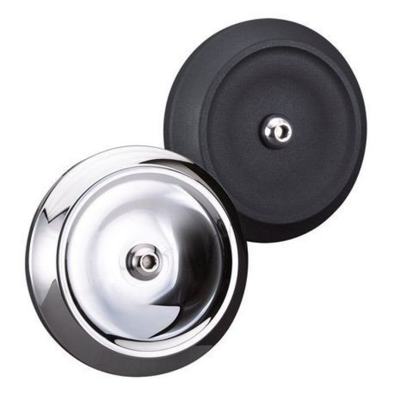 S&S Cycle Dished Bobber Air Cleaner Cover w/ Machined Highlights - Black