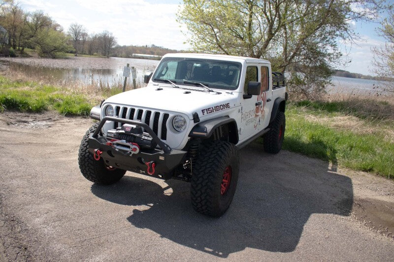 Fishbone Offroad 2018+ Jeep Wrangler JL/JLU/2020+ Gladiator JT Steel Front Fender Flares - Black