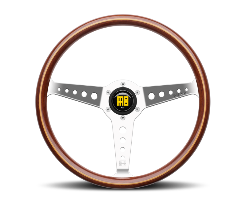 Momo California Wood Steering Wheel 360 mm - Mahogany Wood/Polished Spokes