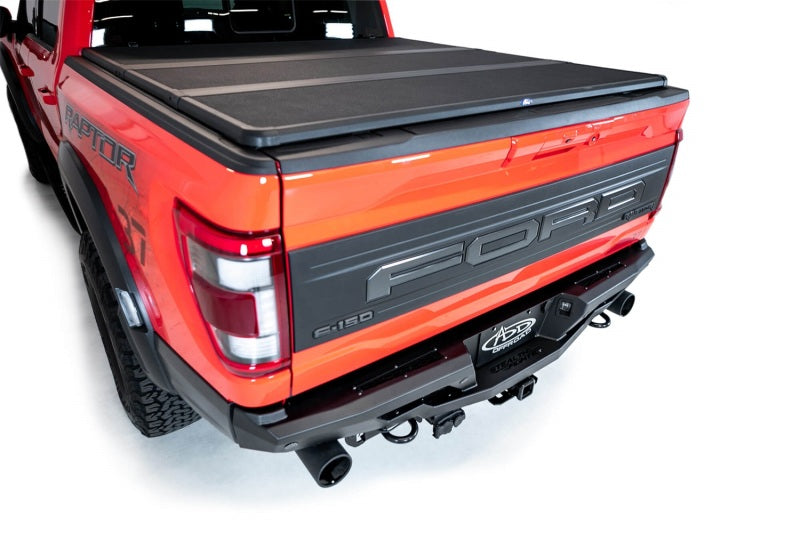 Addictive Desert Designs 2022+ Ford Raptor Stealth Fighter R Bumper w/ 2 Cube Lights - Hammer Black