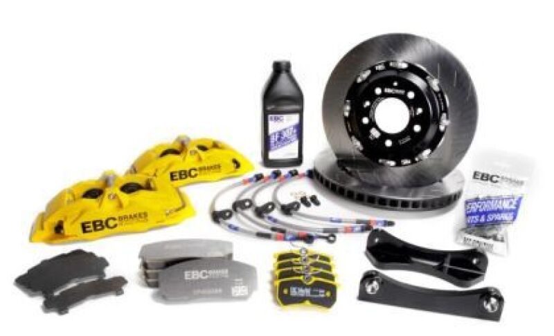 EBC Racing 23-24 Ford Commercial Ranger 4th Gen 2.0T Yellow Apollo-6 355mm Rotor Front Big Brake Kit