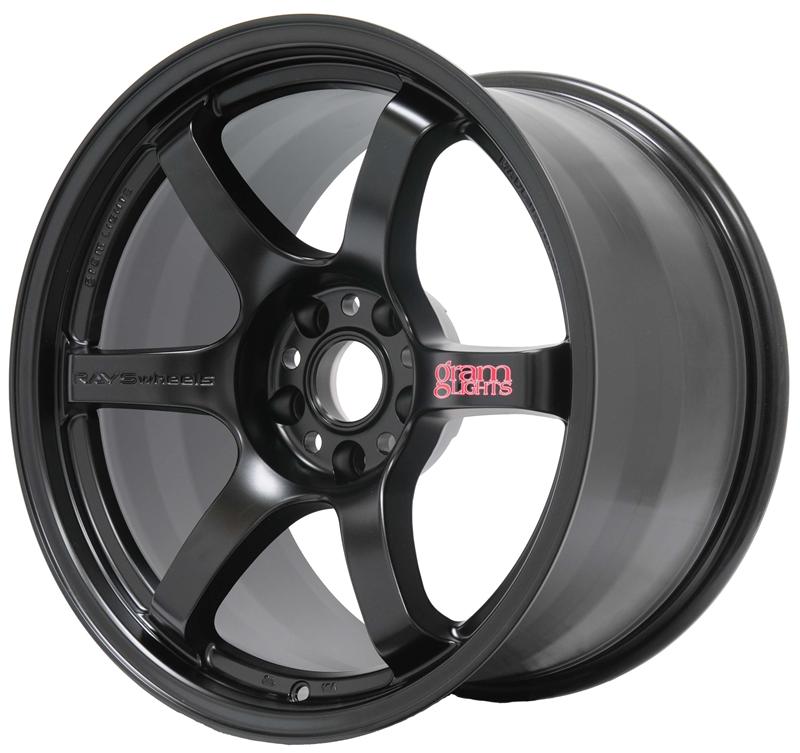 Gram Lights 57DR 17x9.0 +12 5x114.3 Semi Gloss Black Wheel