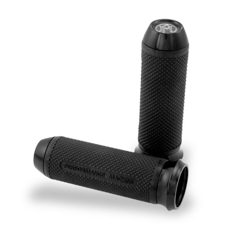 Performance Machine Handle Grip Set - Elite Cable - Black Ano
