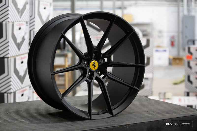 Vossen x Novitec NF9 21x12in - 5x114.3 BP - ET45 - Satin Black Ferrari California Rear Wheel