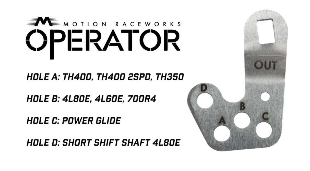 Electric Shift 2 Speed TH400 Operator Series Billet Shifter Rear Exit