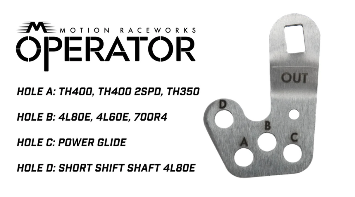 Electric Shift Powerglide Operator Series Billet Shifter Rear Exit