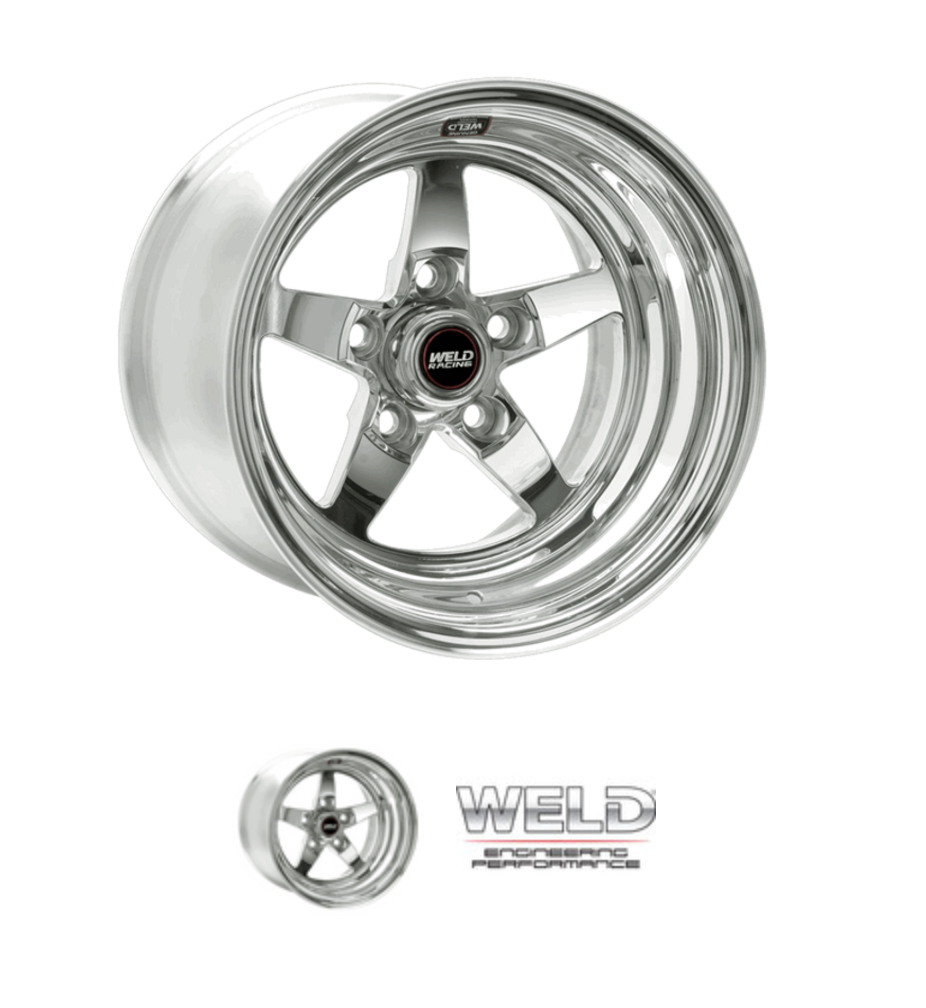 Weld S71 17x10.5 / 5x4.5 BP / 8in. BS Polished Wheel (Low Pad) - Non-Beadlock
