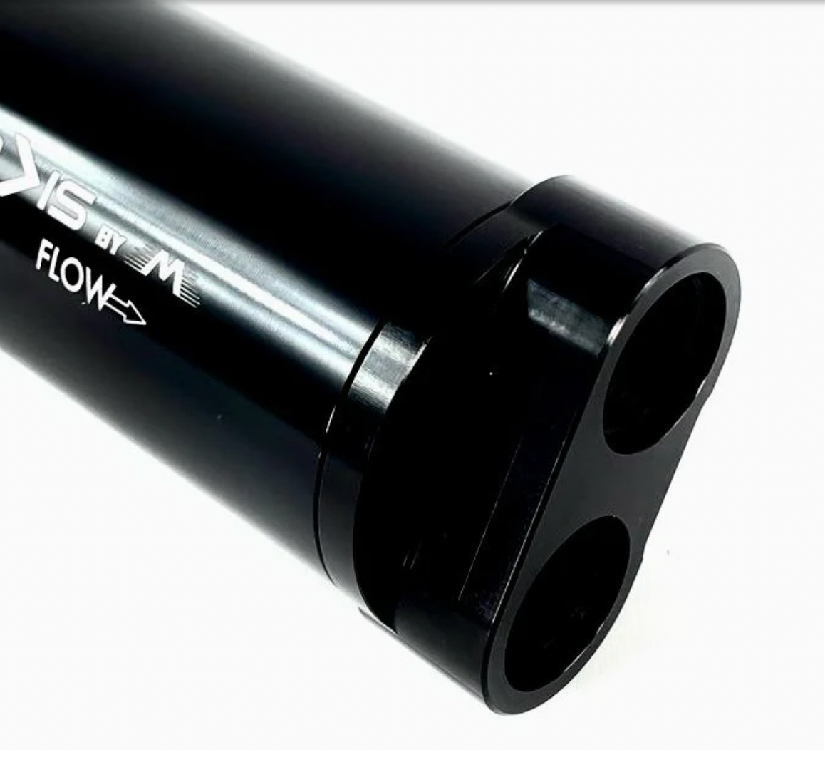 Fluidworks Dual Outlet 32GPM Post Fuel Filter w/ Mount (10 Micron)