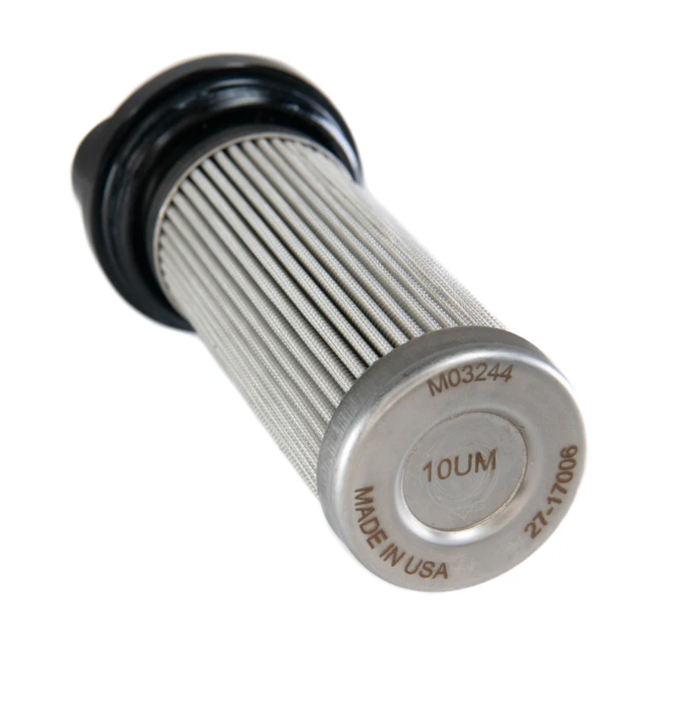 Fluidworks Dual Inlet 12GPM Post Fuel Filter w/ Mount (10 micron) 27-175