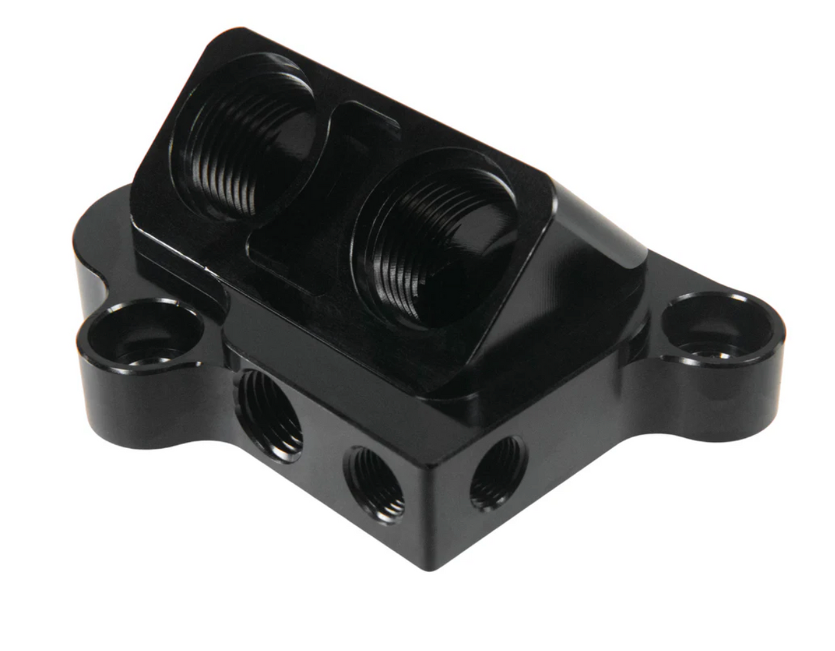 Coyote Ford Oil Remote Oil Filter Adapter Fits Gen 1-3 engines by Fluidworks