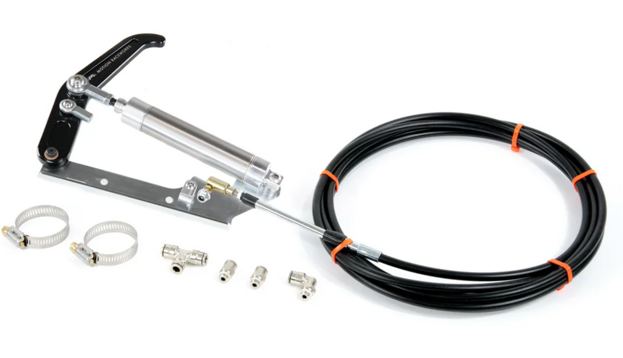 Motion Raceworks Black Billet CO2 Activated Parachute Handle Release Lever & Cable Mount Kit