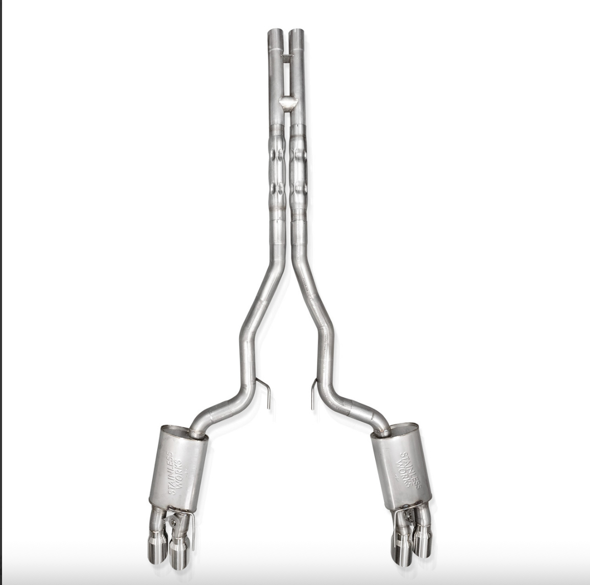 Stainless Works 2024 Mustang GT Catback Dual Tips Legend Sound H-Pipe Factory Connect Exhaust