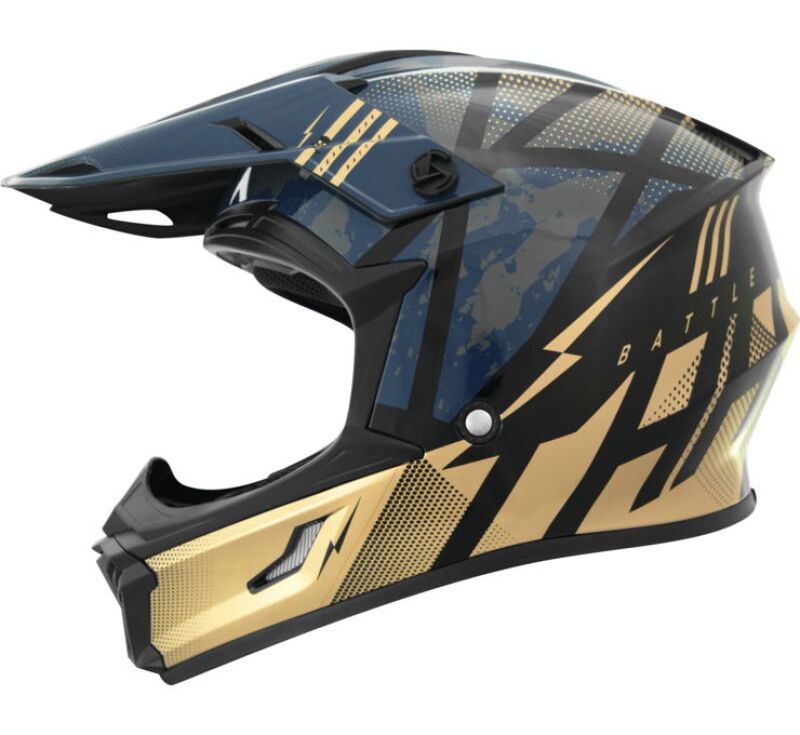 THH Helmets T710XR Battle Blue/Gold - XS