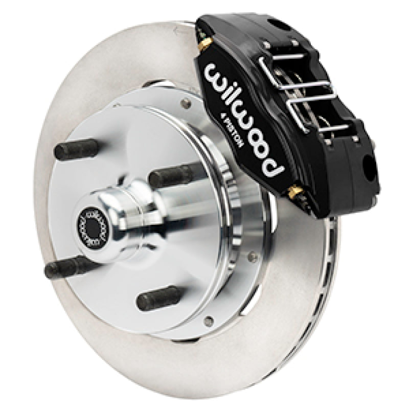 Wilwood 70-72 Porsche 914 Front Powerlite Brake Kit Plain Face - Black