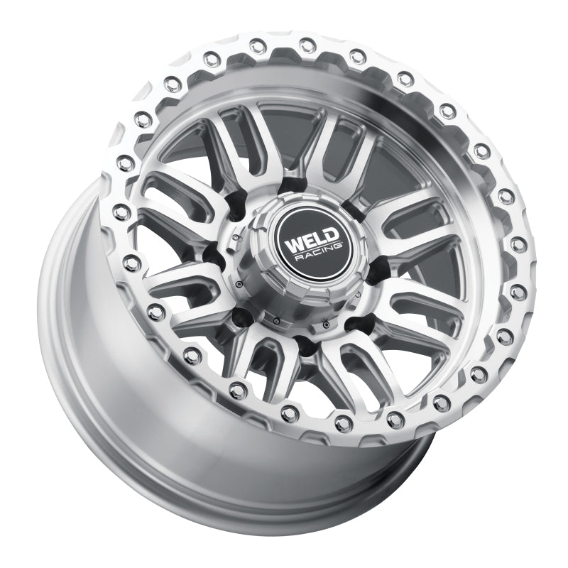 Weld Off-Road Swift 17x9in 6x135 / 6x139.7 BP ET-12 106.1mm CB - Gloss Silver Machined Wheel & Ring