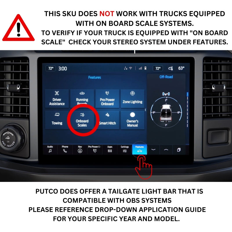 Putco 2024+ Ford F150 w/Factory Halogen Tail Light 60in Red Blade Tailgate Light Bar Plug-N-Play