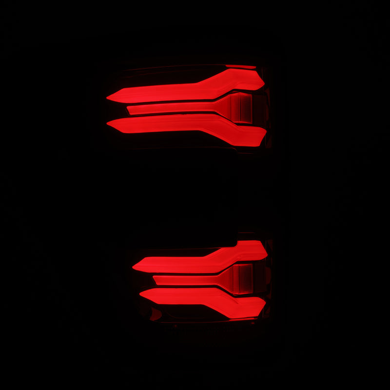 AlphaRex 21-23 Ford F-150 LUXX LED Taillights - Black Red w/ BLIS