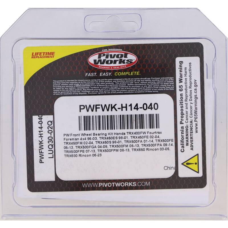 Pivot Works 95-03 Honda TRX400FW Fourtrax Foreman 4x4 - Front Wheel Bearing Kit