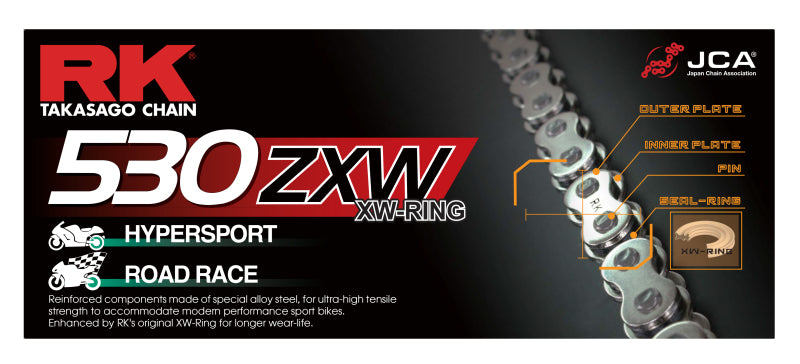 RK Chain CC530ZXW-130L XW-Ring - Chrome