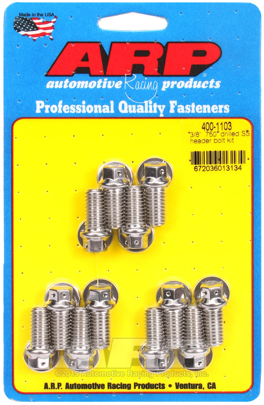 ARP 3/8 x .750 drilled SS header bolt kit