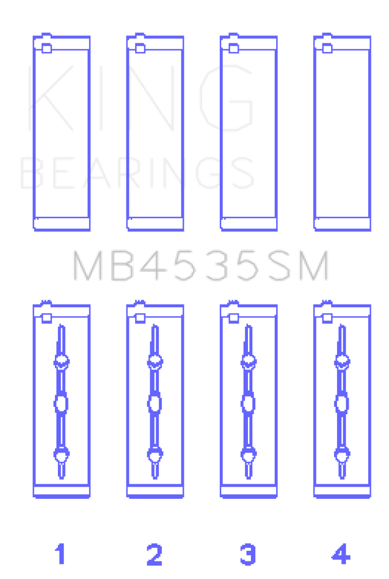 King Engine Bearings Mercedes M276 V6 (Size STD) Main Bearing Set