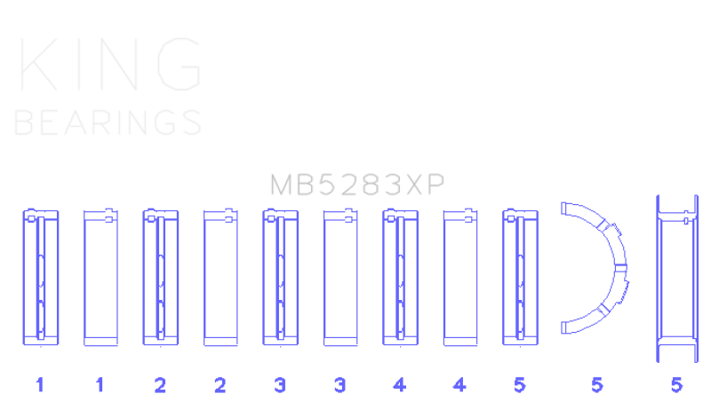 King Engine Bearings Performance Main Race Bearing Set - Size STD