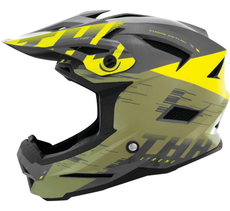 THH Helmets T-42 BMX Xtreme Khaki/Yellow Youth - Small