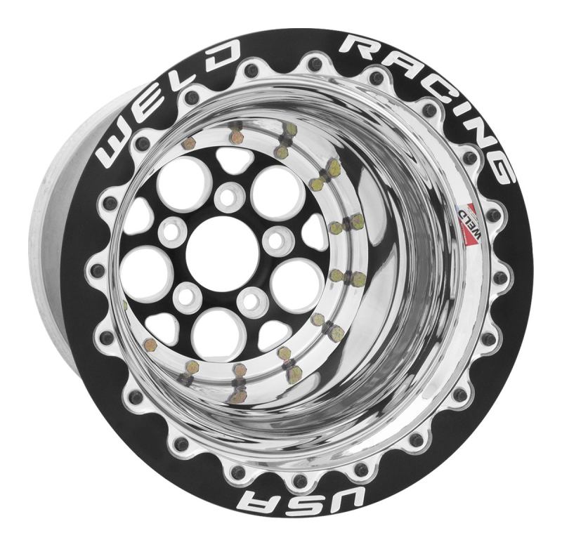 Weld Magnum 2.0 15x12 / 5x4.5 BP / 5in BS Black Wheel - Black Double Beadlock MT
