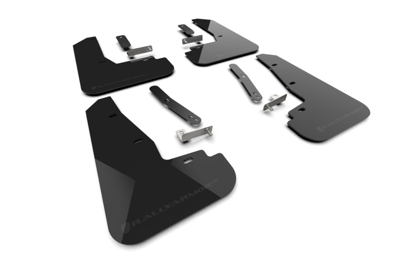Rally Armor 25-26 Kia EV6 Base Light/GT/GT-Line Black Mud Flap - Metallic Black Logo