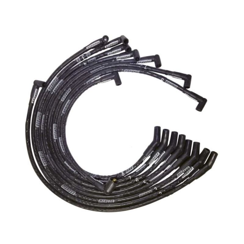 Moroso BB Ford 351C/390/429/460 Sleeved HEI 135 Ends Ultra Spark Plug Wire Set - Black