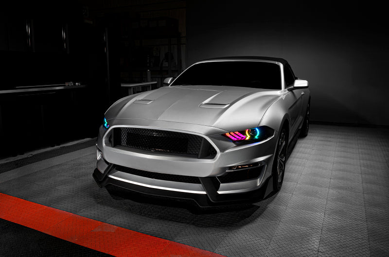 Oracle 18-21 Ford Mustang Dynamic DRL w/ Halo Kit & Sequential Turn Signal - ColorSHIFT