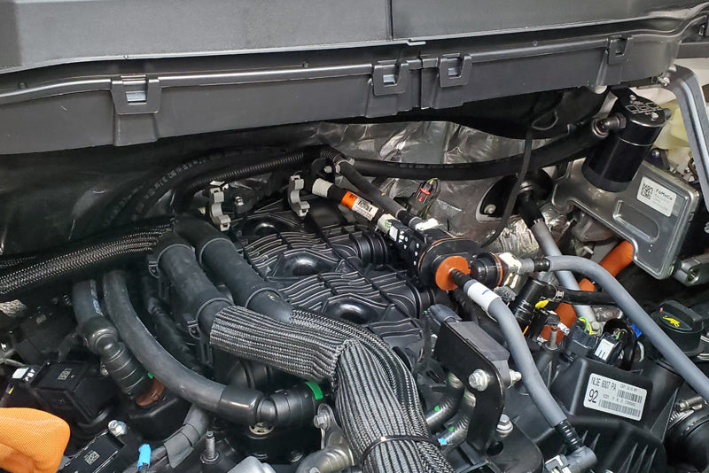 J&L 2021-2025 Ford F-150 3.5L Passenger Side Oil Separator 3.0 - Black Anodized