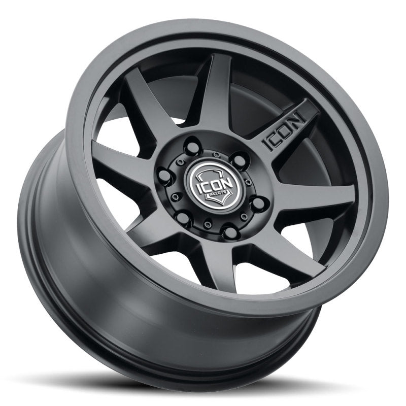 ICON Rebound 17x8.5 6x5.5 25mm Offset 5.75in BS 95.1mm Bore Satin Black Wheel
