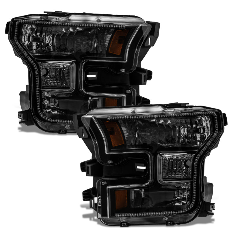 Oracle 15-17 Ford F-150 Dynamic RGB+A Pre-Assembled Headlights Halogen - Blk Edition -