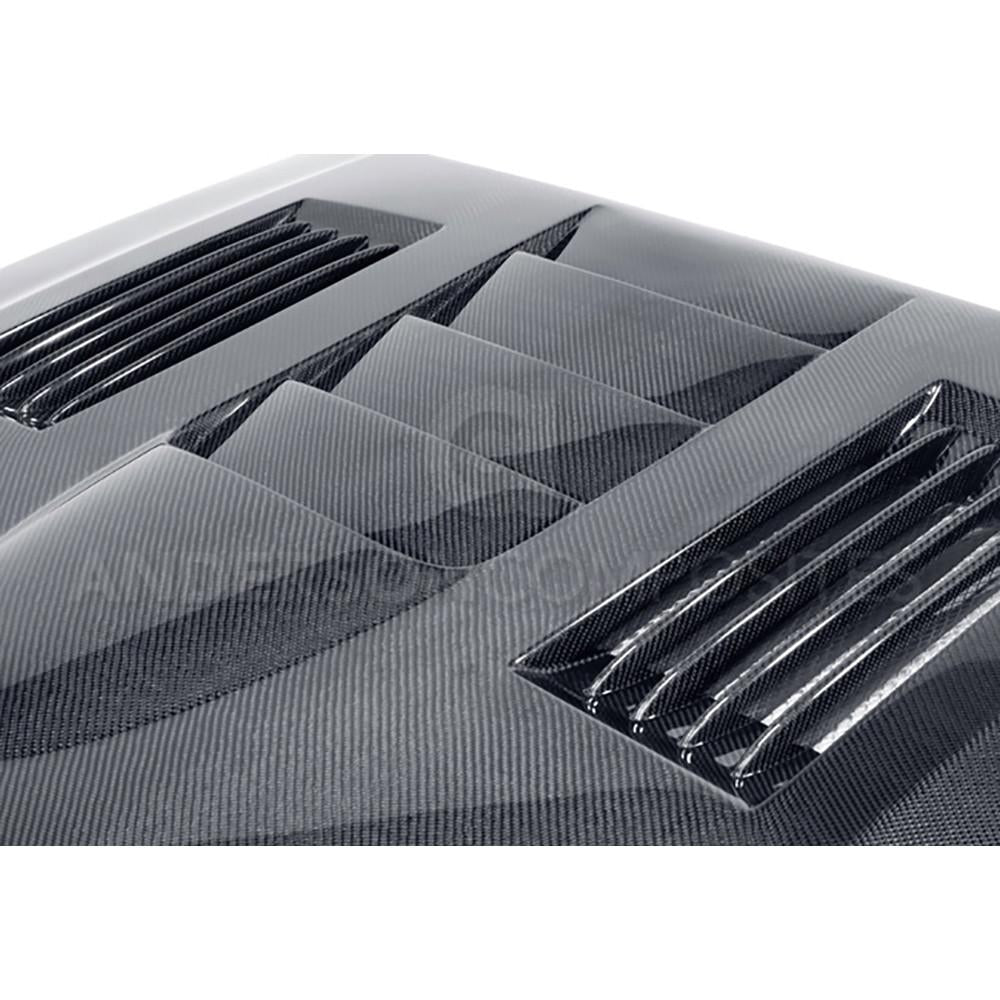 2010 - 2014 SHELBY GT500 AND 2013 - 2014 MUSTANG CARBON FIBER HEAT EXTRACTOR HOOD