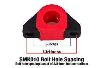 SMK010 - Sway Bar Mount, Billet Alum Mount, 1.375" Poly Bushings